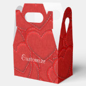 Stitched Hearts Valentijnsdag Gable Favor Box Bedankdoosjes (Geopend)