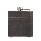 Stitched Leather Classy Monogram Heupfles (Achterkant)