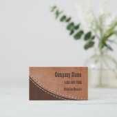 Stitched Leather Interior Design Visitekaartje (Staand voorkant)