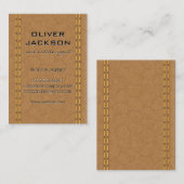Stitched Leather Visitekaartje (Voorkant / Achterkant)