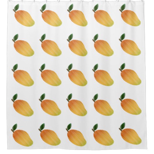 Stitched mango-ontwerp douchegordijn (Voorkant)