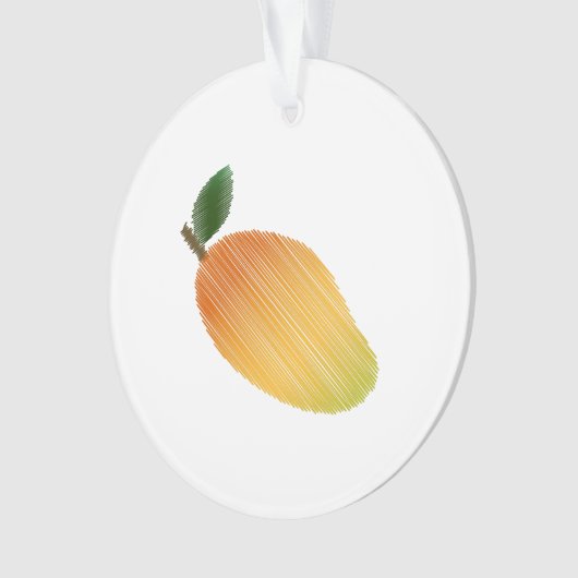 Stitched mango-ontwerp ornament (voorkant)