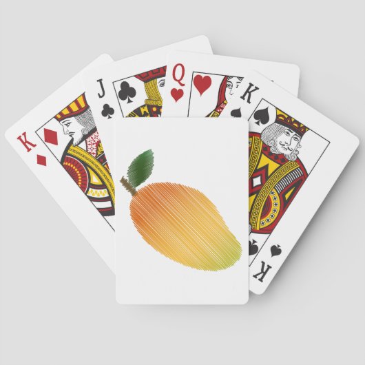 Stitched mango-ontwerp pokerkaarten (Achterkant)
