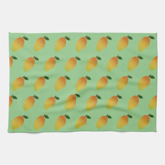 Stitched mango-ontwerp theedoek (Horizontaal)