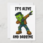 Stitched Monster leeft en danst voor Halloween Kaart (Voorkant)