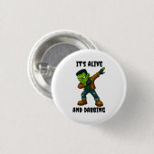 Stitched Monster leeft en danst voor Halloween Ronde Button 3,2 Cm (Voorkant /achterkant)