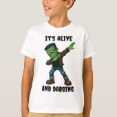 Stitched Monster leeft en danst voor Halloween T-shirt (Voorkant)