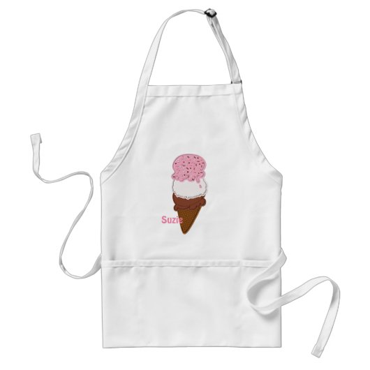 Stitched-Neapolitan-Ice-Cream-Cones-2-APRON Standaard Schort (Voorkant)