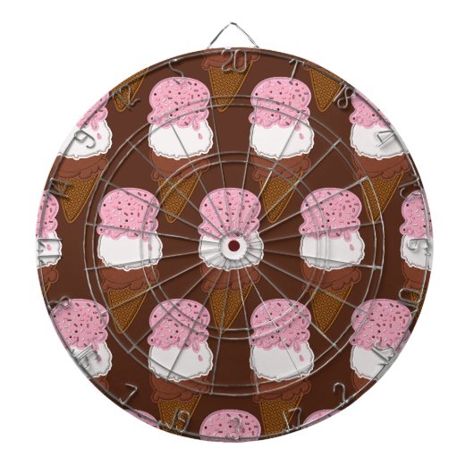 Stitched-Neapolitan-Ice-Cream-Cones-2-DART BOARD Dartbord (Voorkant)