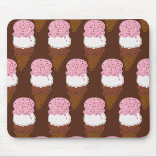 Stitched-Neapolitan-Ice-Cream-Cones-2-MOUSEPAD Muismat