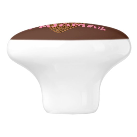 Stitched-Neapolitan-Ice-Cream-Cones-2-PULL KNOB Keramische Knop (Zijkant)