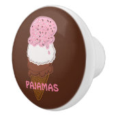 Stitched-Neapolitan-Ice-Cream-Cones-2-PULL KNOB Keramische Knop (Rechts)