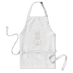 Stitched Rabbit Standaard Schort
