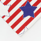 Stitched Stars en Stripes Fleece Deken (Hoek)