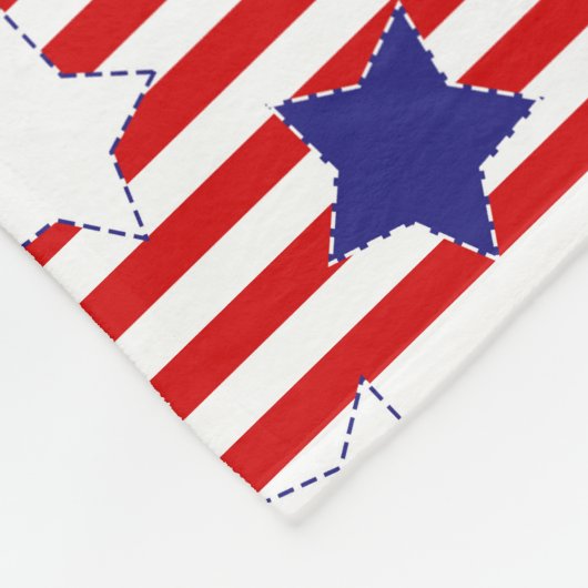 Stitched Stars en Stripes Fleece Deken (Hoek)