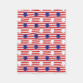 Stitched Stars en Stripes Fleece Deken (Voorkant)