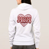 Stitched With Love: Embroidered MOM Heart Patch Hoodie (Achterkant)