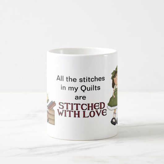 Stitched with love quilting koffiecrist mok (Center)