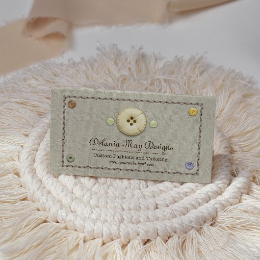 Stitching and Button Tailoring Seamstress Visitekaartje