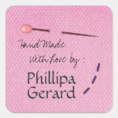Stitching Hand-Made Met Liefde Genaaid Label Stick (Voorkant)