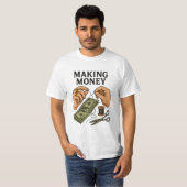 Stitching Money - Handgemaakte Fortune Art T-shirt (Voorkant volledig)