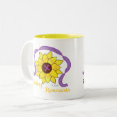 Stitching Remnants Logo 2021 Tweekleurige Koffiemok (Voorkant links)