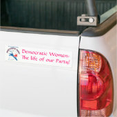 StJoeCountyDemslogo, Democratische Vrouwen:Het lev Bumpersticker (Op Truck)