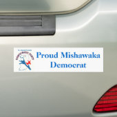 StJoeCountyDemslogo, Proud Mishawaka Democat Bumpersticker (Op auto)