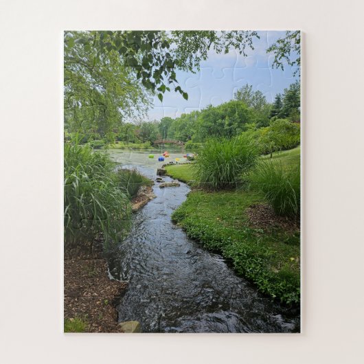 STL botanische tuin stroom Puzzel, 110 stuks Legpuzzel (Verticaal)