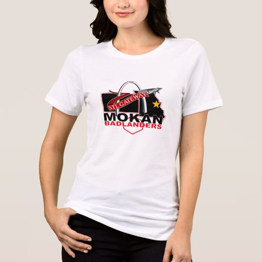 STL Gateway Badlanders Gecentreerd Tri-Blend Shirt (Voorkant)