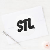 STL-letters Ronde Sticker (Envelop)