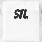 STL-letters Ronde Sticker (Tas)
