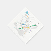 STM Montreal Metro Subway Map wit HD Servet (Hoek)