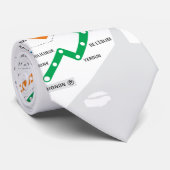 STM Montreal Metro Subway Map wit HD Stropdas (Opgerold)