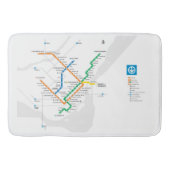 STM Montreal Metrokaart lichte witte HD Badmat (Voorkant)
