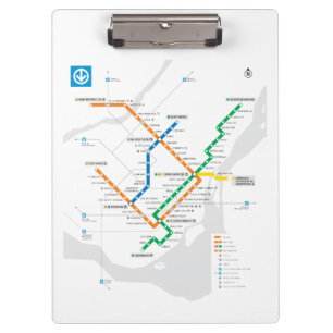 STM Montreal Metrokaart lichte witte HD Klembord