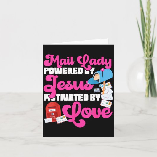 Stman Mailman Jesus Faith Christian Mail Lady Were Kaart (Voorkant)