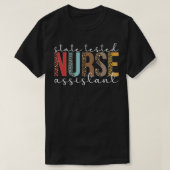 STNA Leopard State Testing Nurzing Assistant T-shirt (Design voorkant)