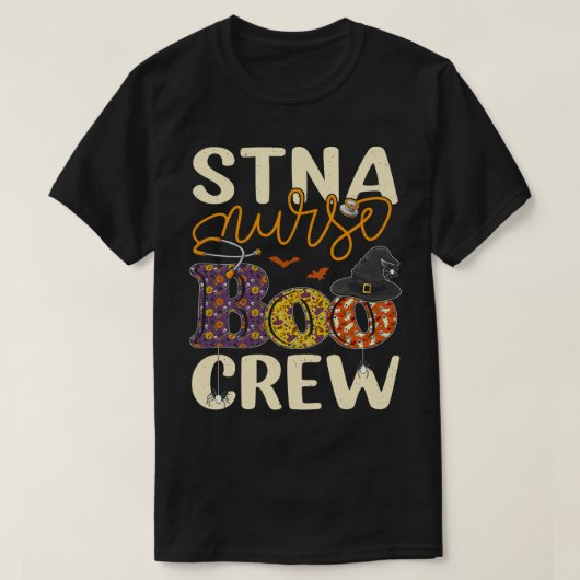 STNA Zuster Boo Crew Funny STNA Zuster Halloween C T-shirt (Design voorkant)