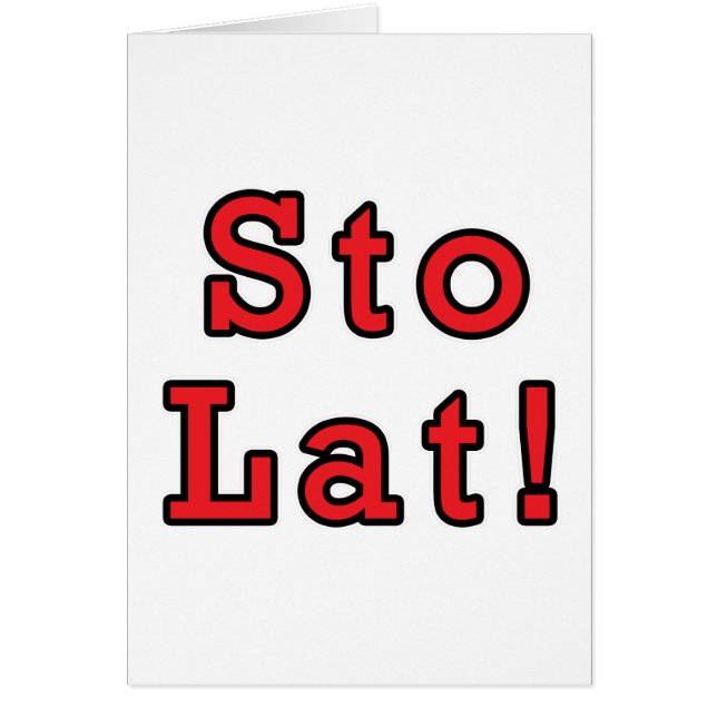 Sto Lat. (Voorkant)