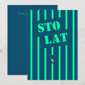 Sto lat polish verjaardagsfeest wenskaart (Voorkant / Achterkant)