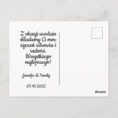 Sto lat Pools Happy Birthday Polen Cadeau Briefkaart (Achterkant)