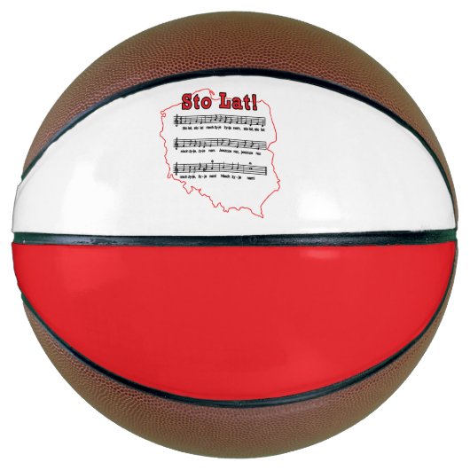 Sto Lat. Poolse Song-kaart Basketbal (Voorkant)