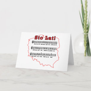 Sto Lat. Poolse Song-kaart Kaart