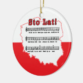 Sto Lat. Poolse Song-kaart Keramisch Ornament (Links)