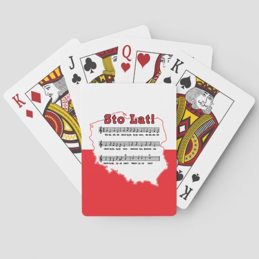 Sto Lat. Poolse Song-kaart Pokerkaarten (Achterkant)