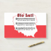 Sto Lat. Poolse Song-kaart Post-it® Notes (Op bureau)