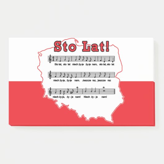Sto Lat. Poolse Song-kaart Post-it® Notes (Voorkant)