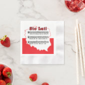 Sto Lat. Poolse Song-kaart Servet (Insitu)