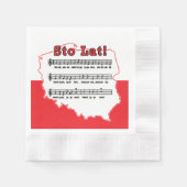 Sto Lat. Poolse Song-kaart Servet (Voorkant)